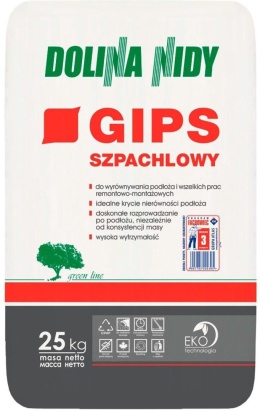 DOLINA NIDY GIPS SZPACHLOWY 25KG