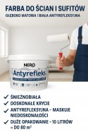 FARBA ANTYREFLEKSYJNA DO ŚCIAN I SUFITÓW 10L - GŁĘBOKO MATOWA, ŚNIEŻNOBIAŁA