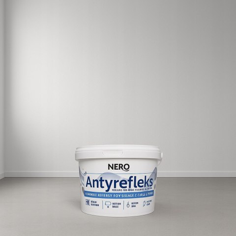 FARBA ANTYREFLEKSYJNA DO ŚCIAN I SUFITÓW 10L - GŁĘBOKO MATOWA, ŚNIEŻNOBIAŁA