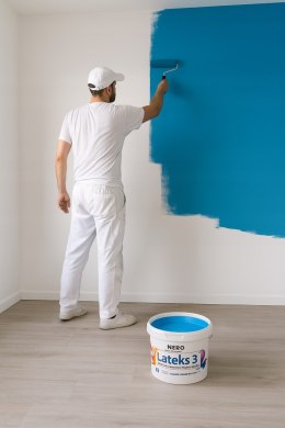 FARBA LATEKSOWA NERO LATEKS 3 – Śnieżnobiała, Matowa | Do wnętrz 10 L