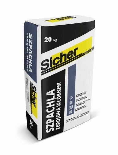 SICHER Szpachla Zbrojona Włóknem – 20 kg