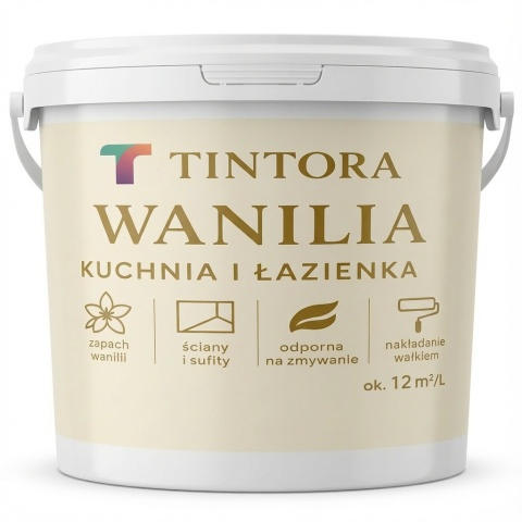 TINTORA – FARBA LATEKSOWA O ZAPACHU WANILII KUCHNIA | ŁAZIENKA 2,5 l